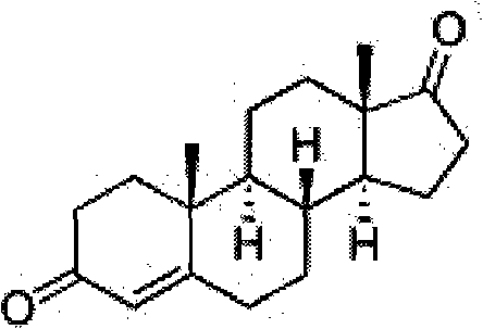 Chemical Structure of Androstenedione (Androst-4-ene-3,17-dione)