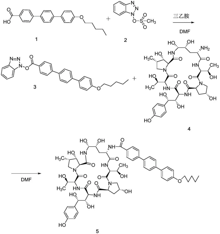 Conventional synthesis route showing impurity formation from triethylamine contaminants