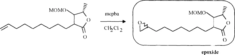 Epoxidation of unsaturated lactone side chain using mcpba