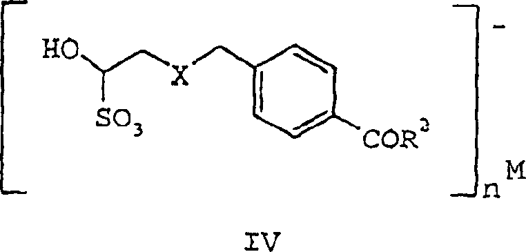 Structure of stable sulfonic acid metal cation salt intermediate Formula IV