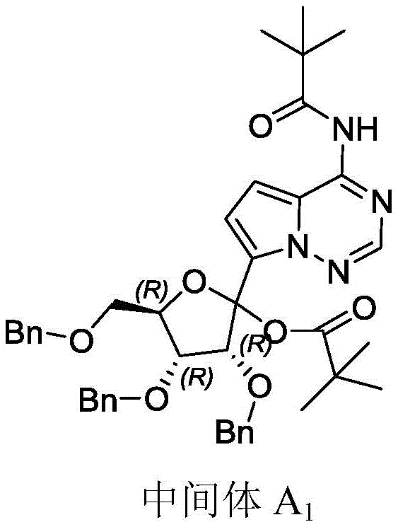 Structure of Intermediate A1 where R1 is a pivaloyl group, illustrating the protected amino and hydroxyl functionalities