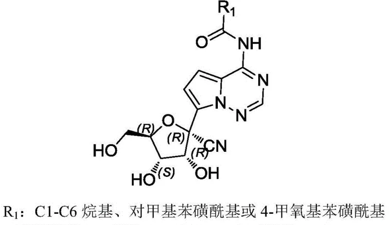 Chemical structure of the target potential antiviral drug intermediate BL showing the modified R1 group