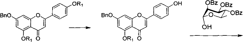 Complete synthetic route from Formula F to Formula A showing key intermediates D, C, and B