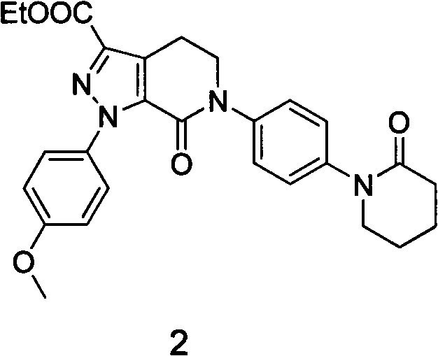 Chemical structure of the target Apixaban intermediate showing the pyrazolopyridine core