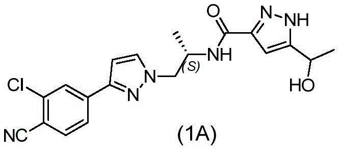 Chemical structure of the target Androgen Receptor antagonist (1A)