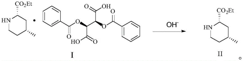 Reaction scheme showing the basic liberation of Compound I to yield the high-purity free base Compound II