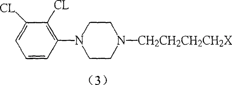 Reaction scheme for Method 1 showing the synthesis of intermediate (4) from phenol derivative (2) and piperazine derivative (3)
