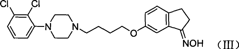 Oximation reaction converting ketone intermediate II to oxime intermediate III