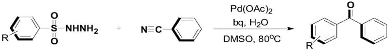 Reaction scheme demonstrating substrate scope with various substituted aryl sulfonyl hydrazides