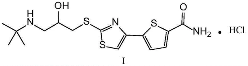 Chemical structure of Arotinolol Hydrochloride (Formula I)