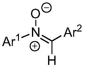 Chemical structure of the nitrone substrate (Compound 1) used in the synthesis