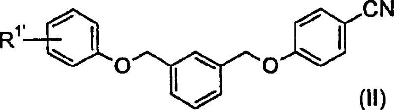 General Formula II nitrile intermediate structure for aryl-iminomethyl-carbamates synthesis