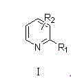 General structure of aryl pyridine derivative Formula I showing variable substituents R1 and R2