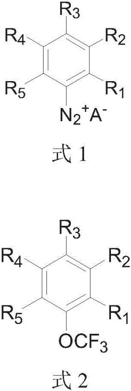 General reaction scheme showing the conversion of aryl diazonium salts to aryl trifluoromethoxy compounds using silver trifluoromethoxide