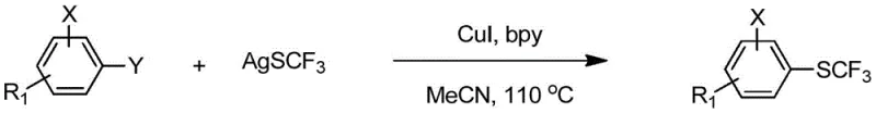Substrate scope of aryl iodides showing high yields for various substituted phenyl derivatives