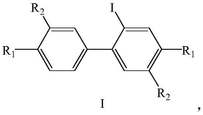 General structure of Formula I substrate showing variable R1 and R2 groups for triphenylene synthesis