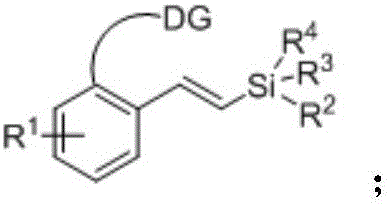 General structure of the resulting arylvinylsilane product with variable substituents