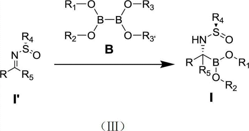 General reaction scheme for asymmetric borylation of imines using the novel catalyst