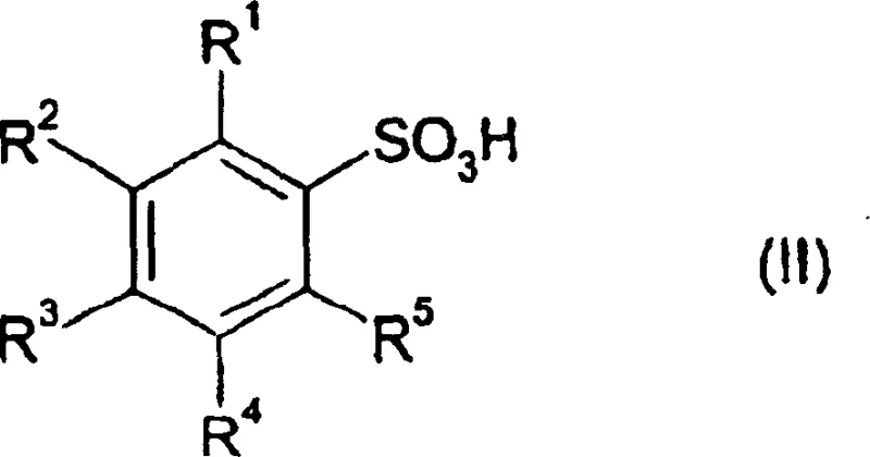 General Formula II of Arylsulfonic Acid Starting Material