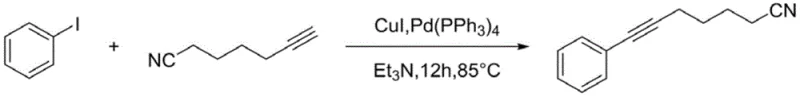Conventional metal-catalyzed synthesis route using Pd and Cu catalysts
