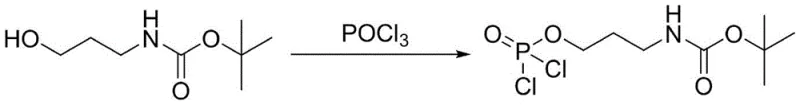 Formation of dichlorophosphate intermediate from N-Boc-3-aminopropanol and POCl3