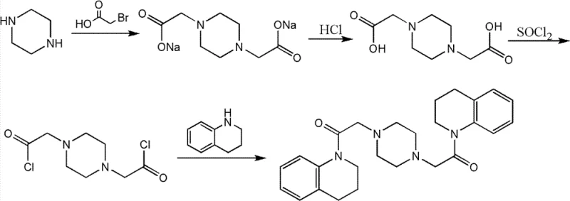 Schematic representation of the conventional low-yield synthesis route for Aspernigerin