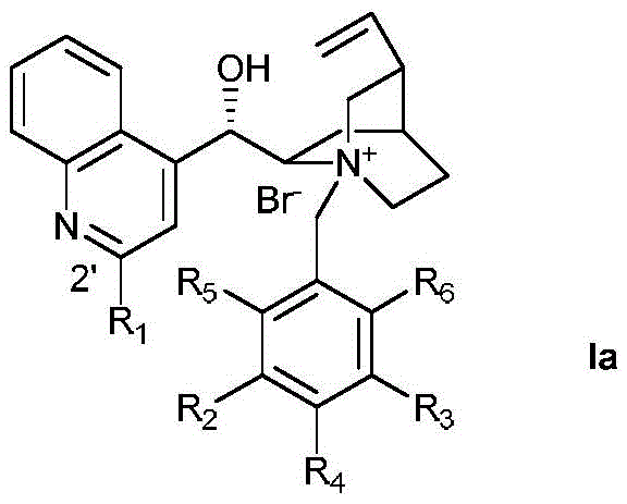 Chemical structure of the chiral cinchonine derivative phase transfer catalyst Ia