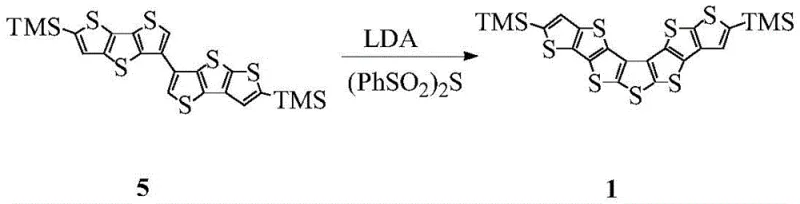 Final cyclization step using LDA and diphenylsulfonyl sulfide to form the seven-membered ring