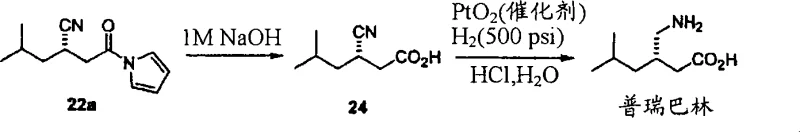 Conversion of reaction intermediate to Pregabalin demonstrating practical application