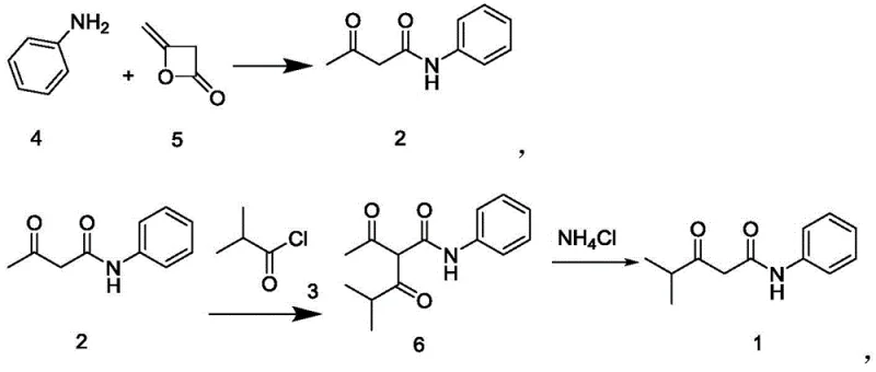 Overall synthetic route for Atorvastatin calcium intermediate showing aniline to M4 conversion