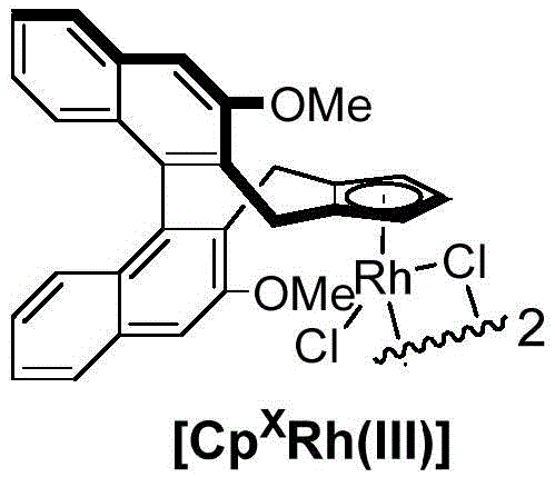 Chemical structure of the trivalent rhodium catalyst CpXRh(III)