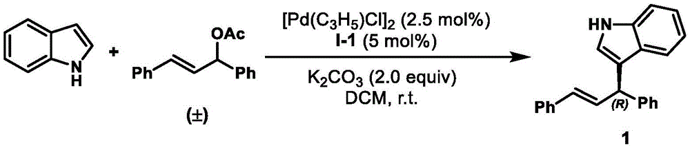 Asymmetric allylic substitution using indole nucleophile at room temperature