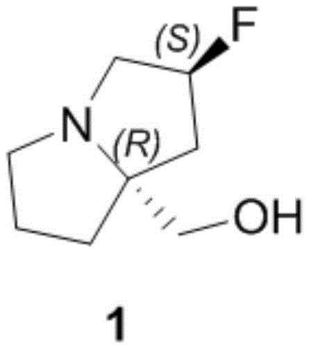 Chemical structure of the target azacyclopentane derivative Formula 1 used in KRAS inhibitors