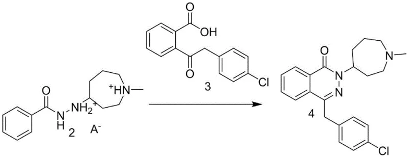 Key cyclization mechanism converting the solid intermediate into the phthalazinone ring structure