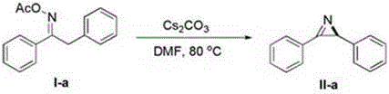 Specific example of aziridine synthesis from diphenylethanone oxime ester yielding 2,3-diphenyl-2H-aziridine