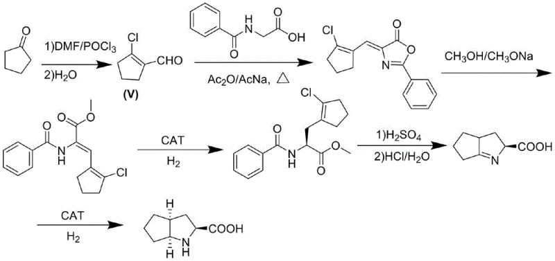 Conventional synthetic route using phosphorus oxychloride showing unstable intermediate formation