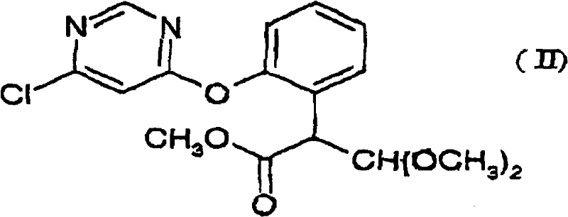 Structure of Formula II, the chloropyrimidine starting material