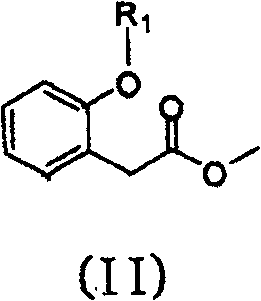 General reaction scheme showing the conversion of formula II to formula I via formylation and methylation