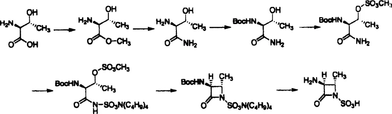 Conventional synthesis route using toxic chlorosulfonic acid showing safety limitations