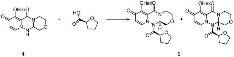 Chiral resolution step using tetrahydrofuran carboxylic acid