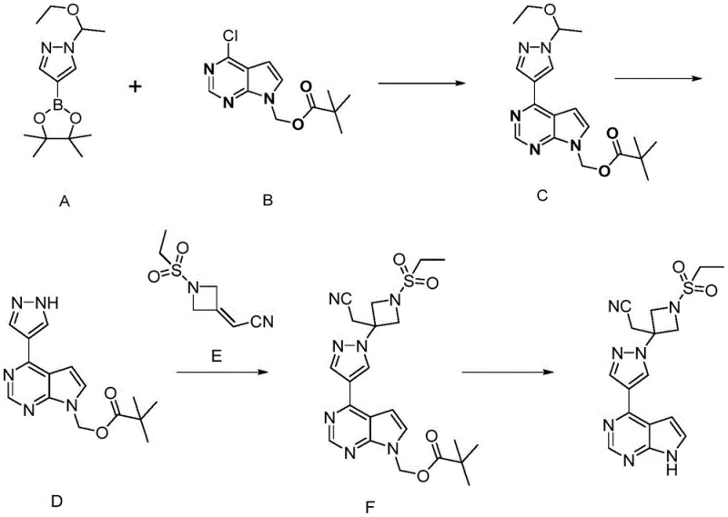 Novel synthetic route for Baricitinib featuring pivalate protection and DBU catalyzed hydrolysis