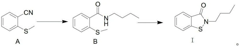 Complete synthetic route from o-methylthio benzonitrile to BBIT via ester and amide intermediates