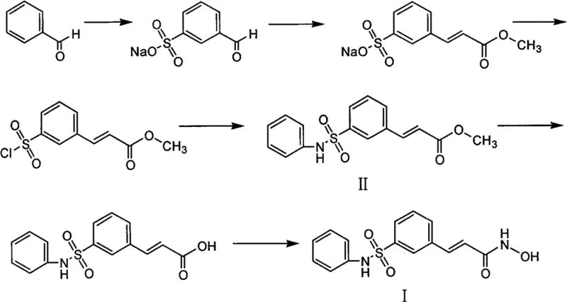 Conventional synthesis route using hazardous oleum and diazotization