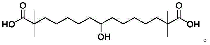 Chemical structure of Bempedoic acid showing the target molecule for this synthesis pathway