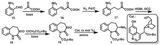 Overview of the novel 5-step synthetic route starting from 2-aminobenzaldehyde