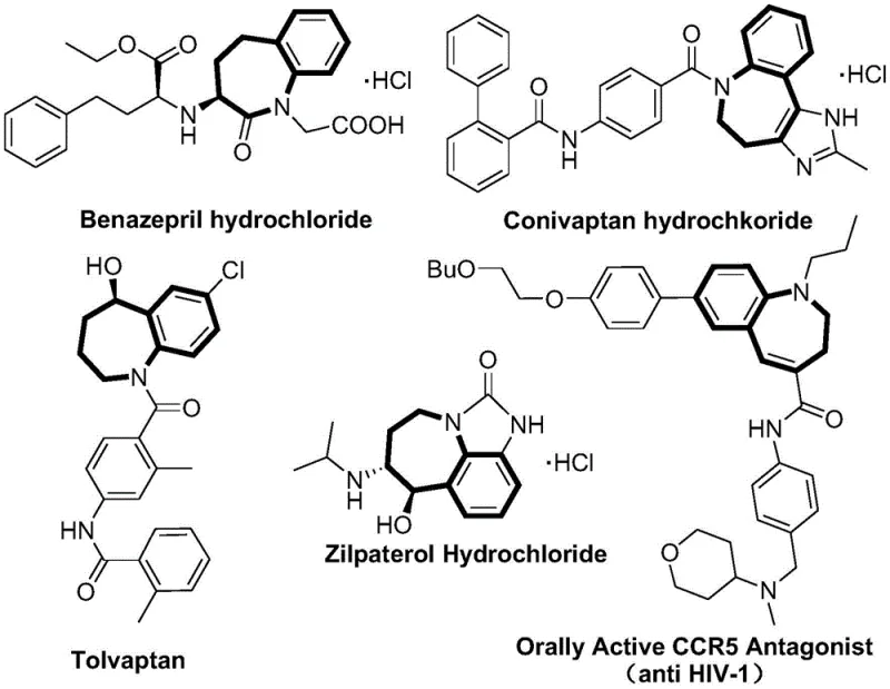 Previous synthetic route by Palma et al. showing complex nitrone cycloaddition