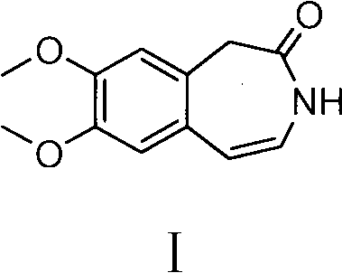 Chemical structure of 7,8-dimethoxy-1,3-dihydro-2H-3-benzazepin-2-one showing the benzazepine core