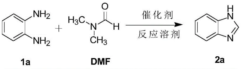 Optimization of benzimidazole synthesis conditions showing high yield with imidazole hydrochloride