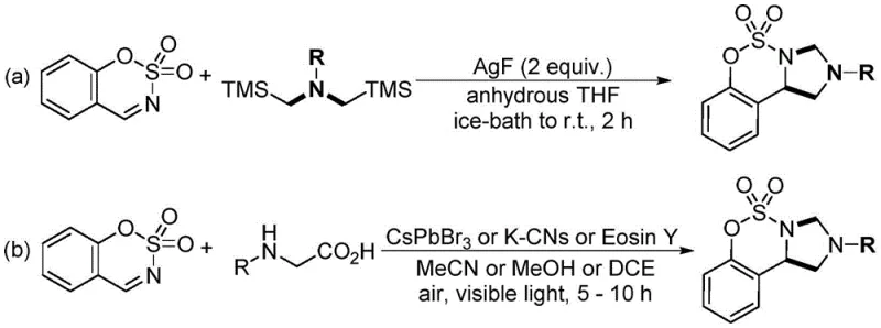 Comparison of prior art synthesis methods using silver fluoride oxidation versus photocatalysis
