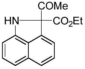 Chemical structure of Ethyl 2-acetyl-1,2-dihydrobenzol[c,d]indole-2-carboxylate from Example 1